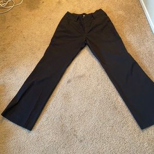 Black stretch work pants